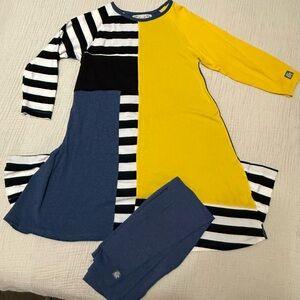KidCuteTure Dress Sz 10 & Matching Leggings Sz 12